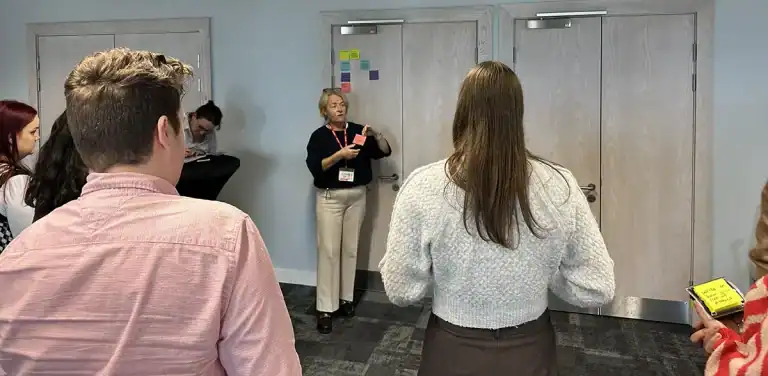 Group of professionals attending a Lean training session in Ireland.