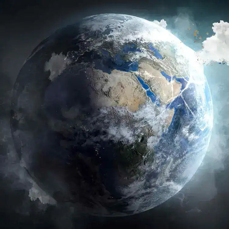 Earth from space highlighting sustainability and environmental focus.