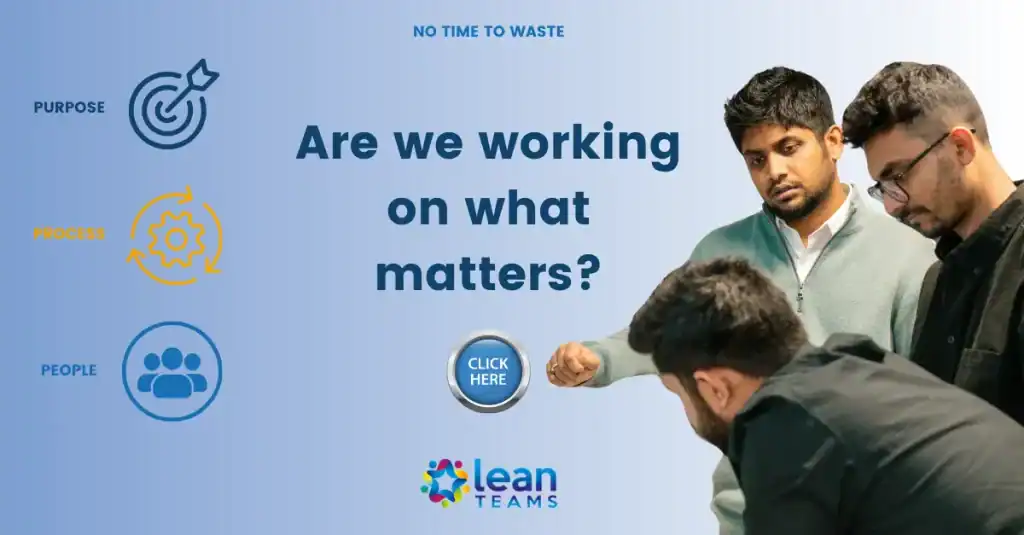 Team discussion on work priorities for efficiency and productivity.