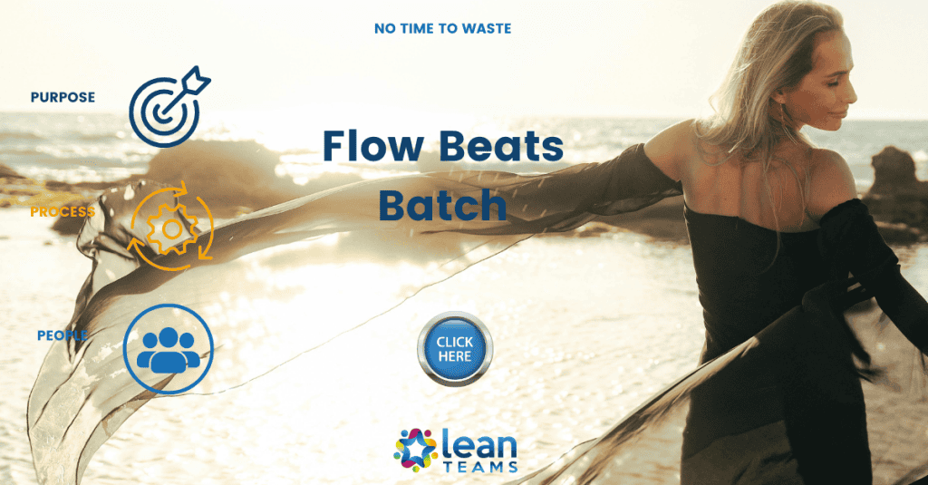 Woman holding a flowing fabric at the beach, symbolising lean team efficiency.